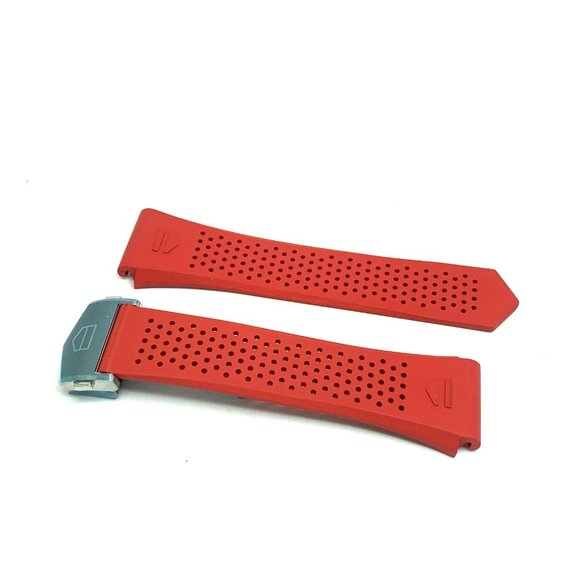 Tag Heuer Connected Men's Watch Replacement Band Red Rubber Strap 22/26mm Lug - Picture 9 of 10